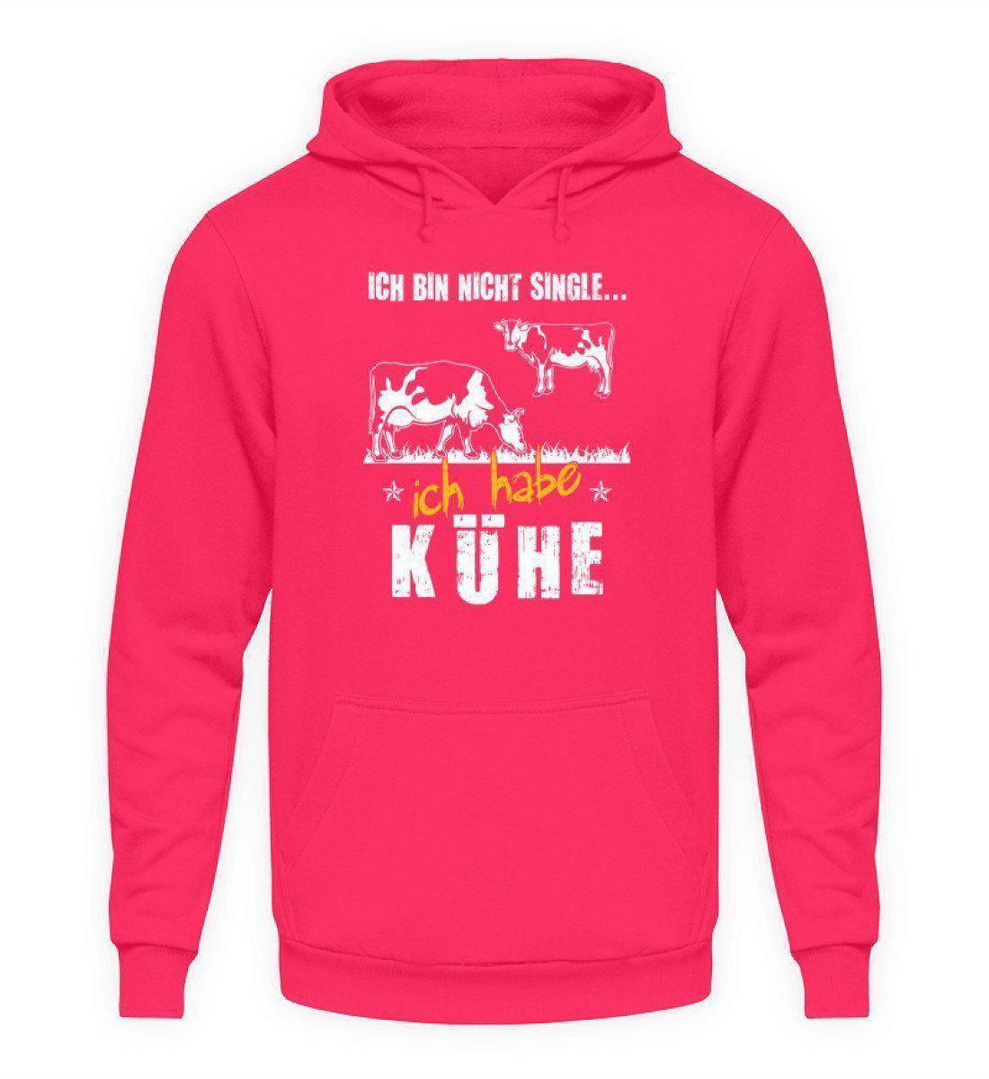 Ich bin nicht single Kühe · Unisex Kapuzenpullover Hoodie-Unisex Hoodie-Hot Pink-L-Agrarstarz