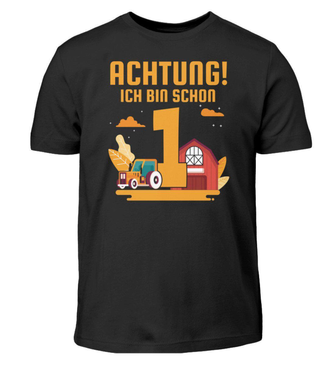 Ich bin schon 1 · Kinder T-Shirt-Kinder T-Shirt-Black-12/14 (152/164)-Agrarstarz