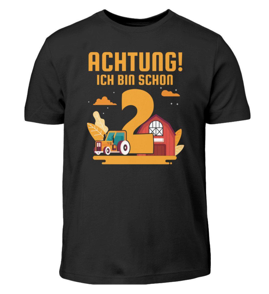 Ich bin schon 2 · Kinder T-Shirt-Kinder T-Shirt-Black-12/14 (152/164)-Agrarstarz