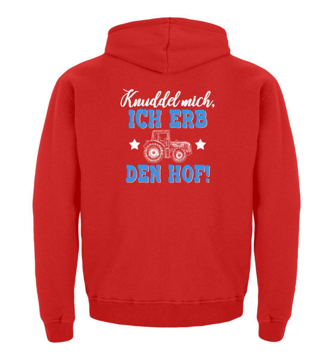 Ich erb den Hof · Kinder Kapuzenpullover Hoodie-Kinder Hoodie-Fire Red-12/14 (152/164)-Agrarstarz