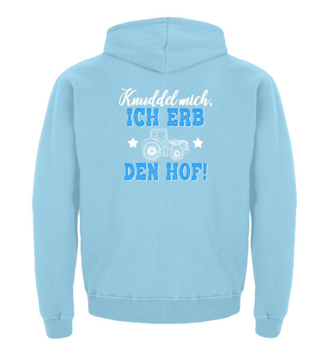 Ich erb den Hof · Kinder Kapuzenpullover Hoodie-Kinder Hoodie-Sky Blue-12/14 (152/164)-Agrarstarz