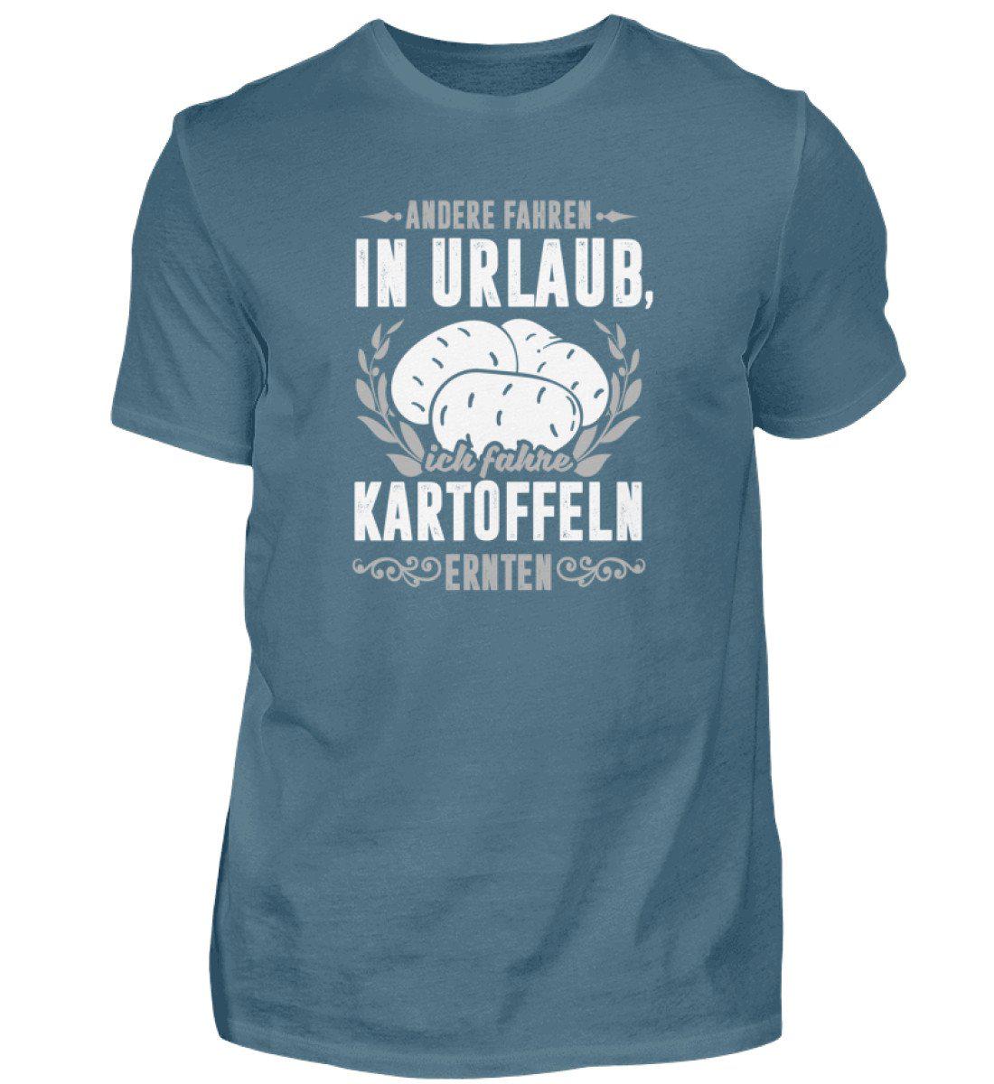 Ich fahre Kartoffeln · Herren T-Shirt-Herren Basic T-Shirt-Stone Blue-S-Agrarstarz