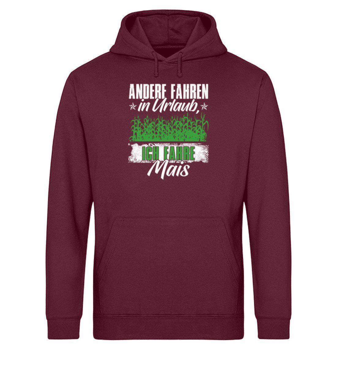 Ich fahre Mais · Unisex Organic Hoodie-Drummer Hoodie ST/ST-Burgundy-XS-Agrarstarz