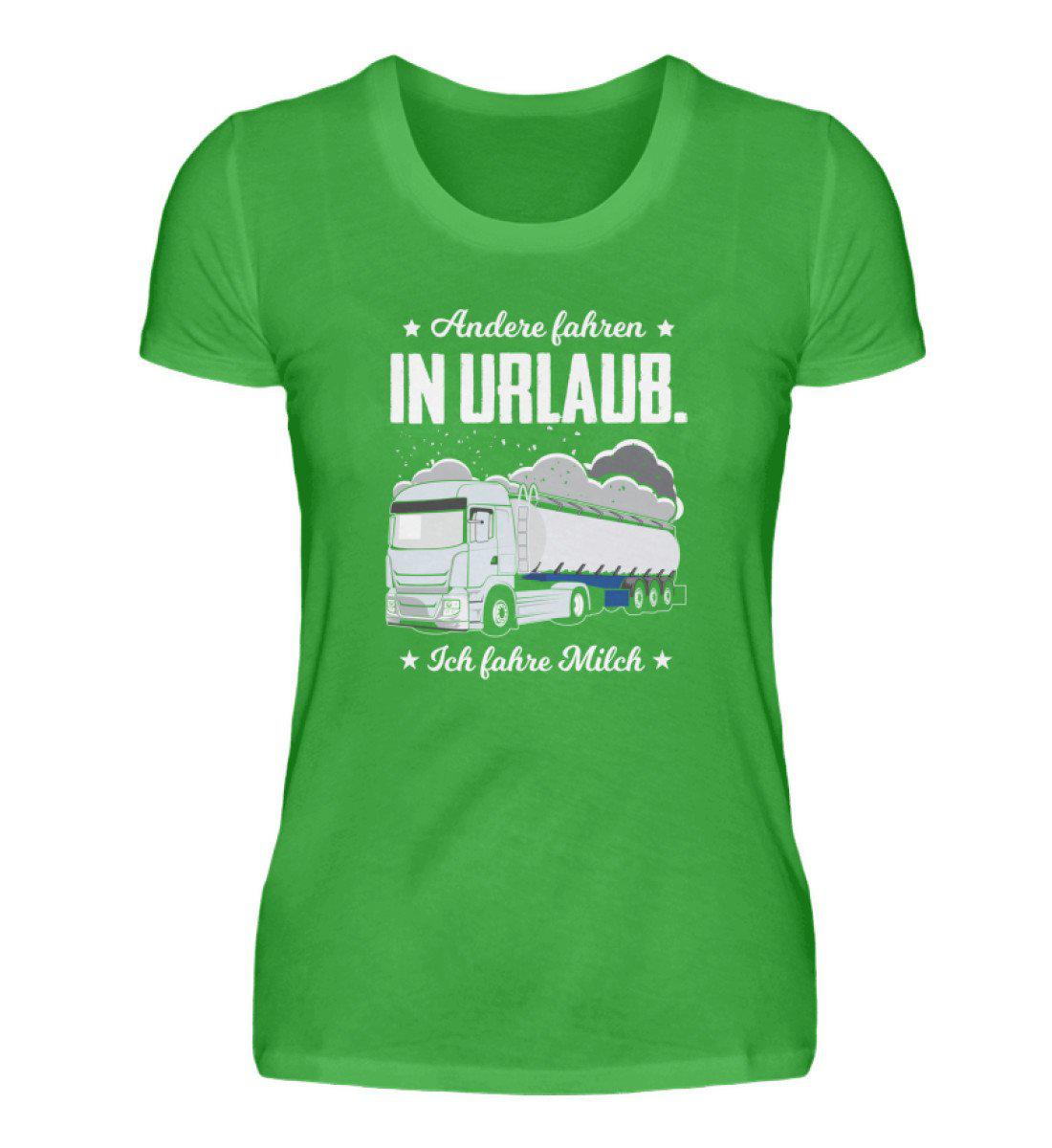 Ich fahre Milch · Damen T-Shirt-Damen Basic T-Shirt-Green Apple-S-Agrarstarz