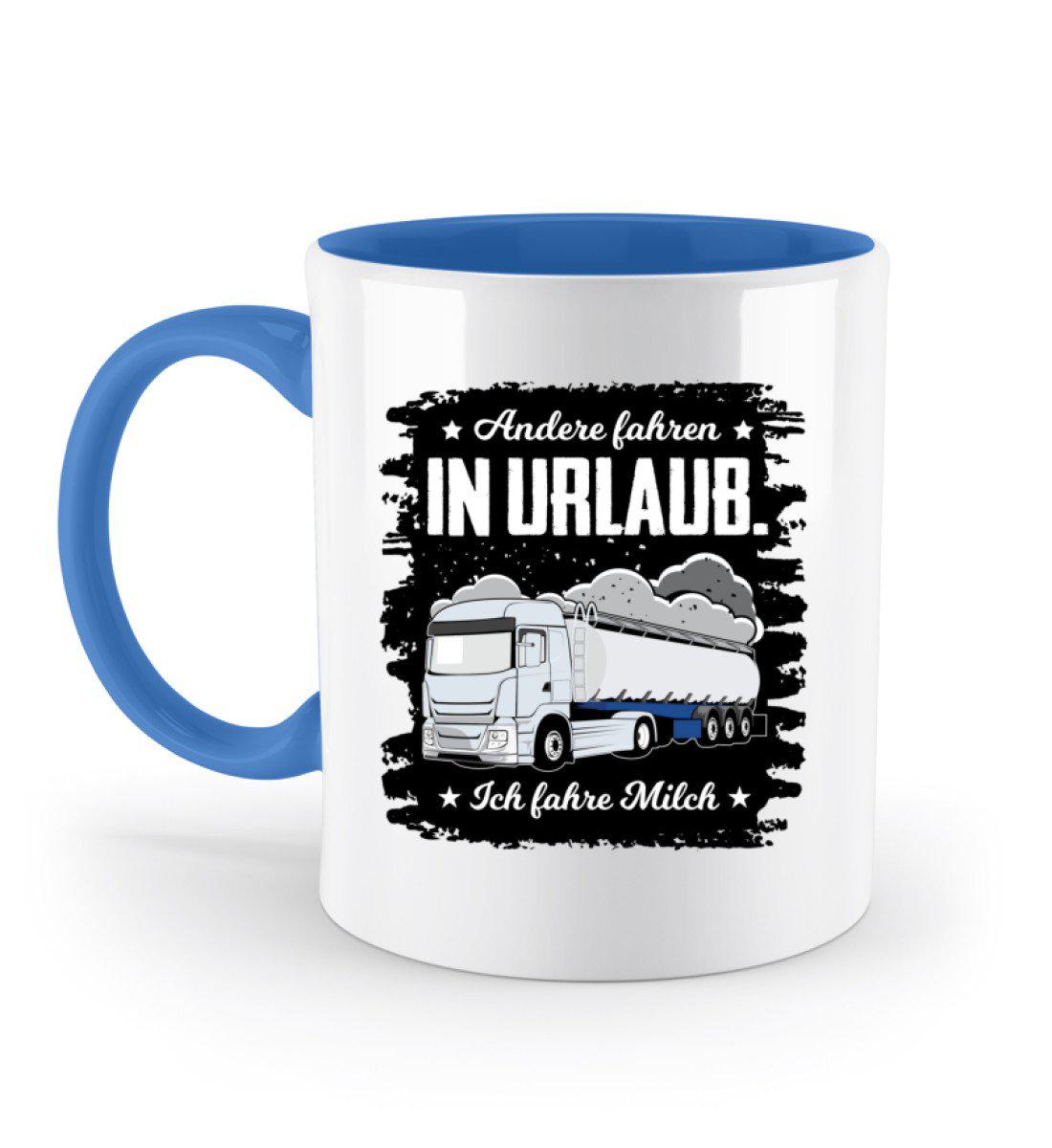 Ich fahre Milch · Keramik Tasse zweifarbig-Keramik Tasse Zweifarbig-Blue-330ml-Agrarstarz