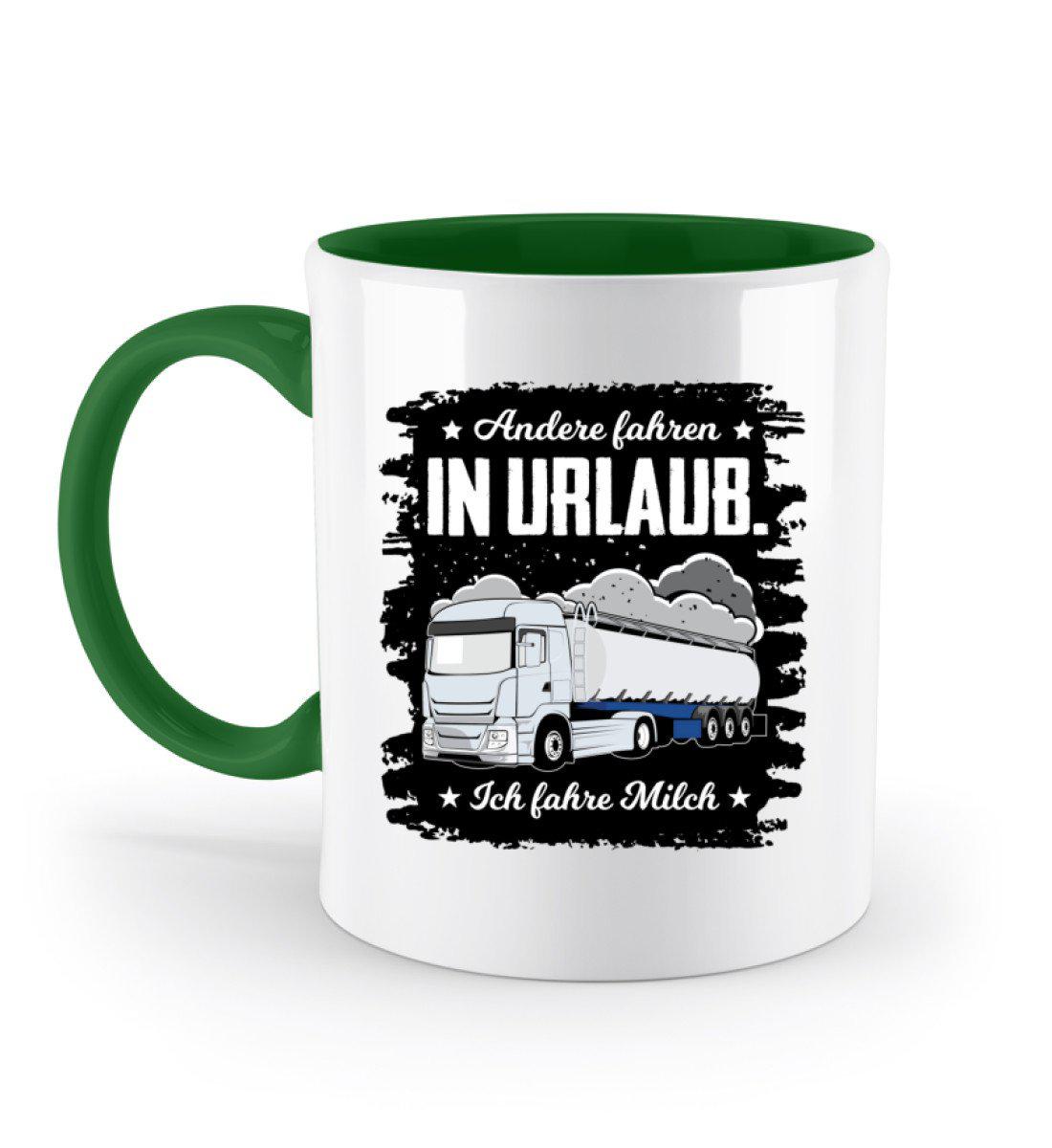 Ich fahre Milch · Keramik Tasse zweifarbig-Keramik Tasse Zweifarbig-Irish Green-330ml-Agrarstarz