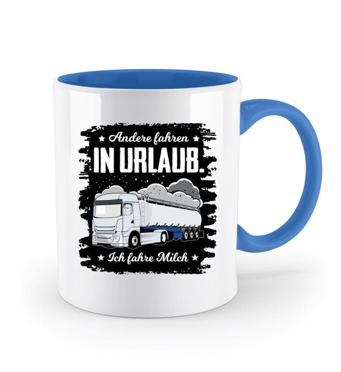Ich fahre Milch · Keramik Tasse zweifarbig-Keramik Tasse Zweifarbig-Agrarstarz