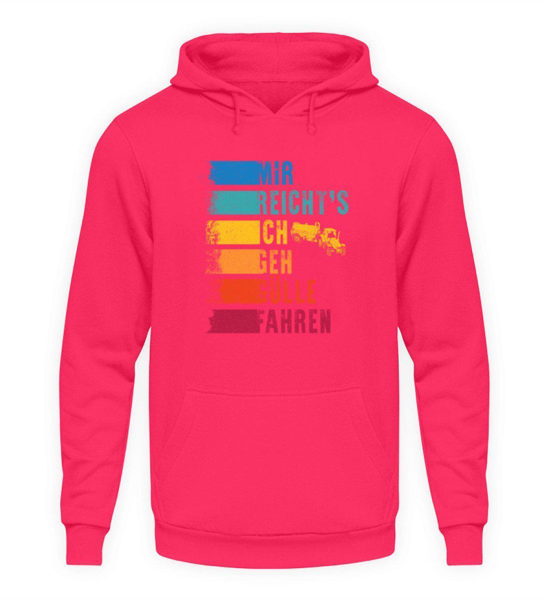 Ich geh Gülle fahren retro · Unisex Kapuzenpullover Hoodie-Unisex Hoodie-Hot Pink-S-Agrarstarz
