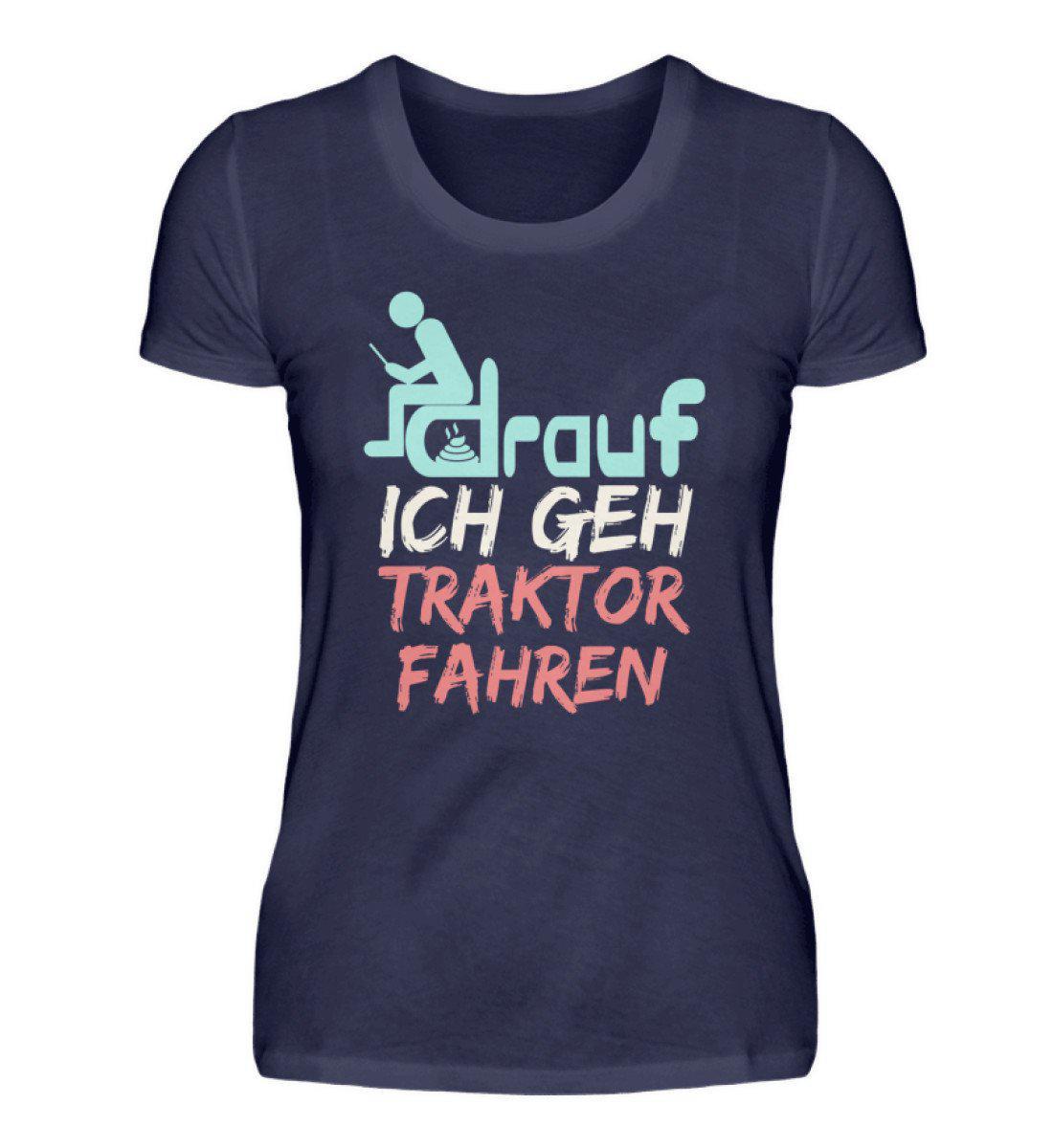 Ich geh Traktor fahren · Damen T-Shirt-Damen Basic T-Shirt-Navy-S-Agrarstarz