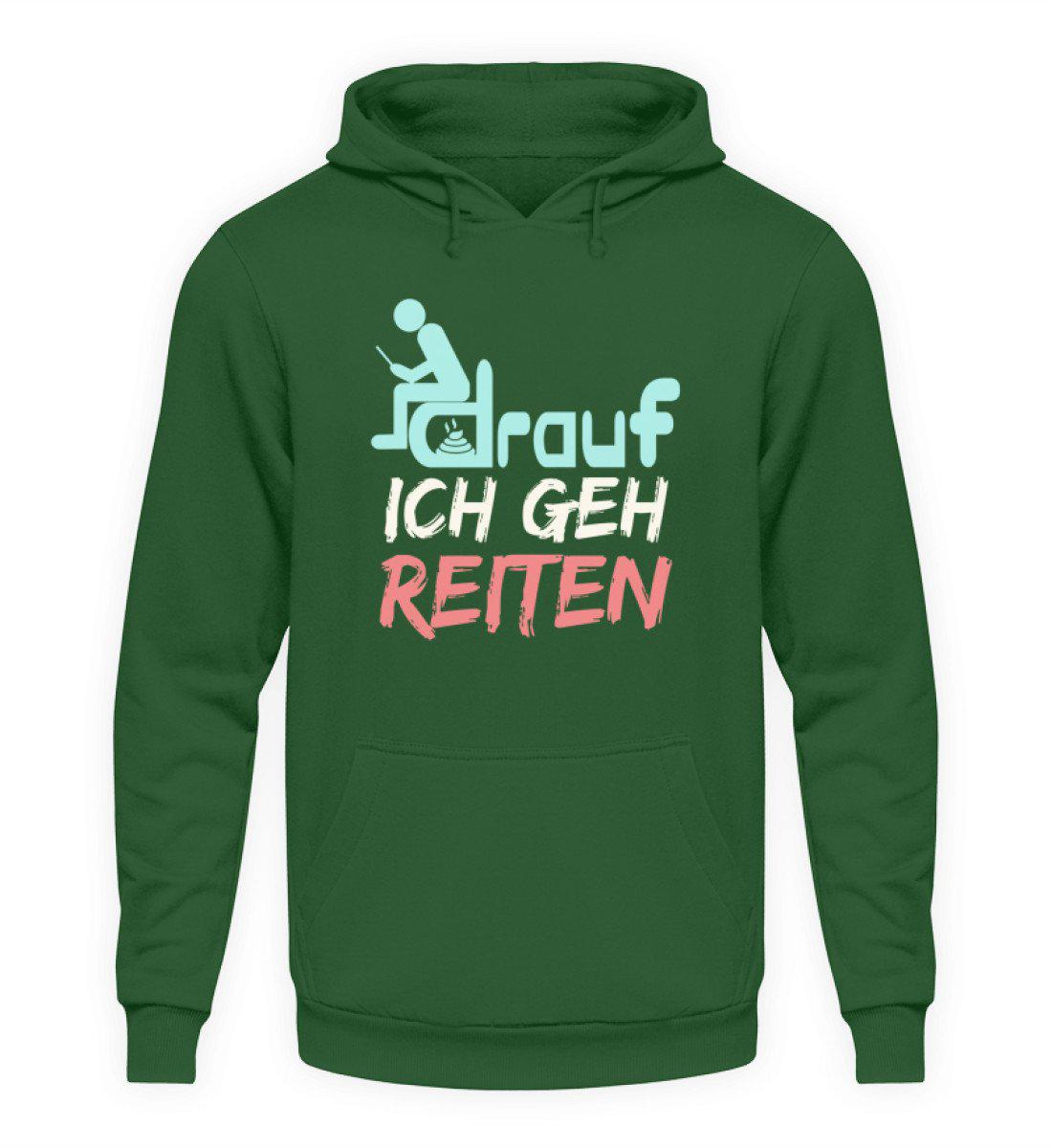 Ich geh reiten · Unisex Kapuzenpullover Hoodie-Unisex Hoodie-Bottle Green-S-Agrarstarz
