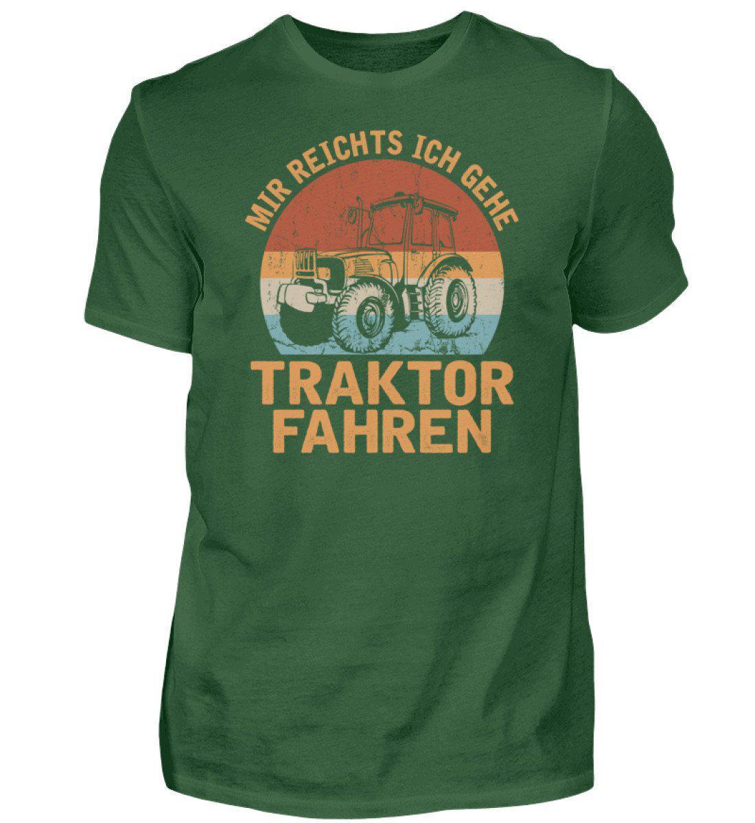 Ich gehe Traktor fahren Retro · Herren T-Shirt-Herren Basic T-Shirt-Bottle Green-S-Agrarstarz