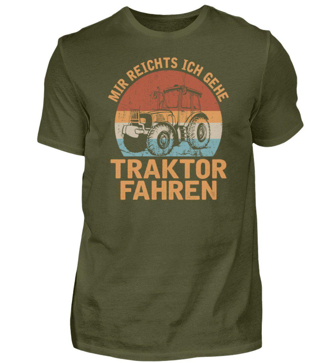 Ich gehe Traktor fahren Retro · Herren T-Shirt-Herren Basic T-Shirt-Urban Khaki-S-Agrarstarz