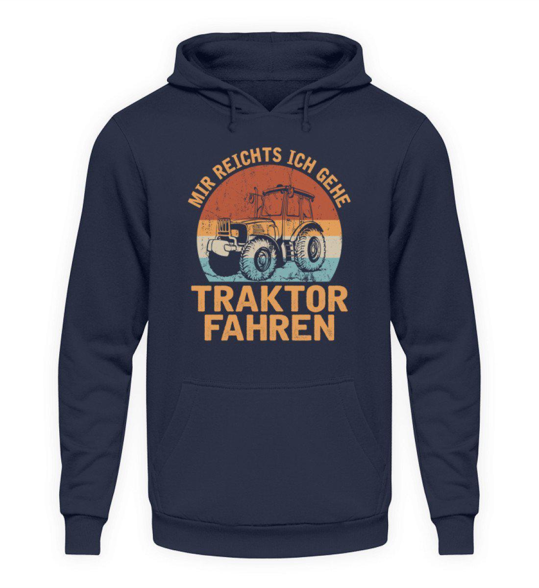 Ich gehe Traktor fahren Retro · Unisex Kapuzenpullover Hoodie-Unisex Hoodie-Oxford Navy-L-Agrarstarz