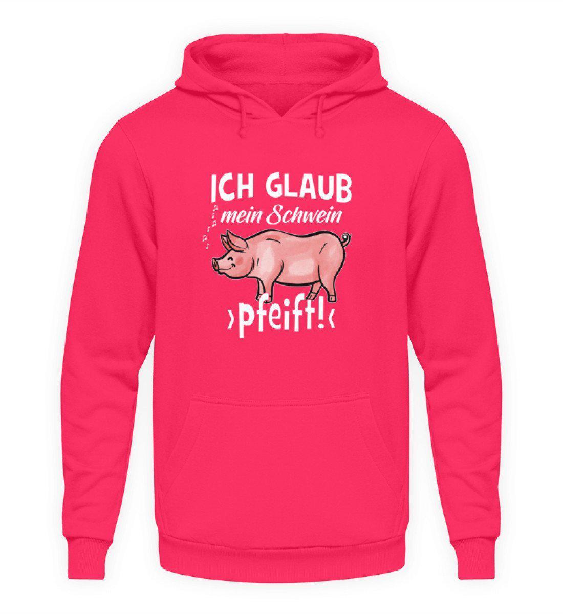 Ich glaub mein Schwein pfeift · Unisex Kapuzenpullover Hoodie-Unisex Hoodie-Hot Pink-S-Agrarstarz