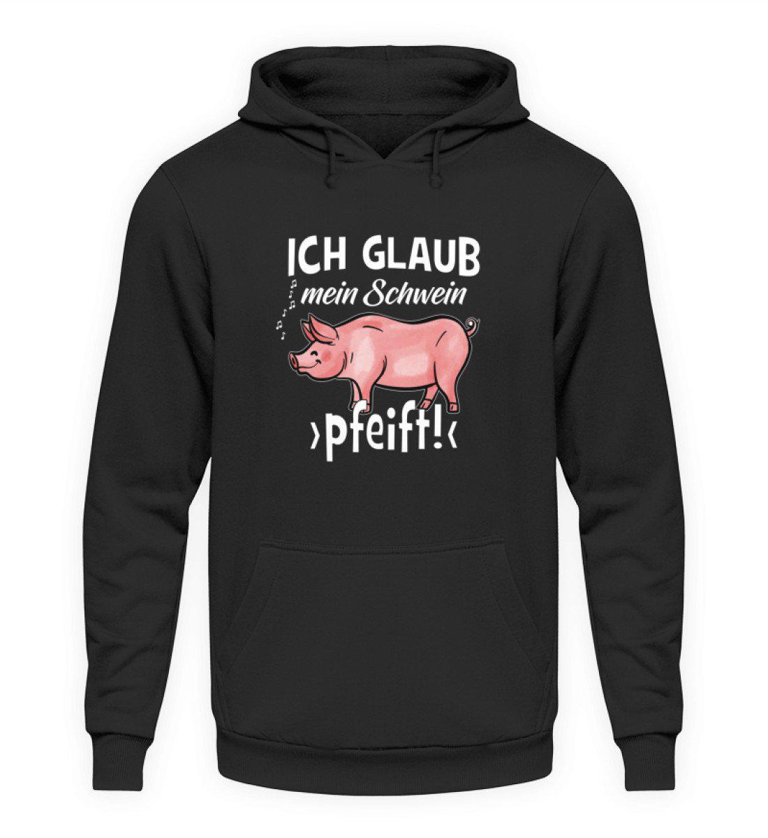 Ich glaub mein Schwein pfeift · Unisex Kapuzenpullover Hoodie-Unisex Hoodie-Jet Black-S-Agrarstarz