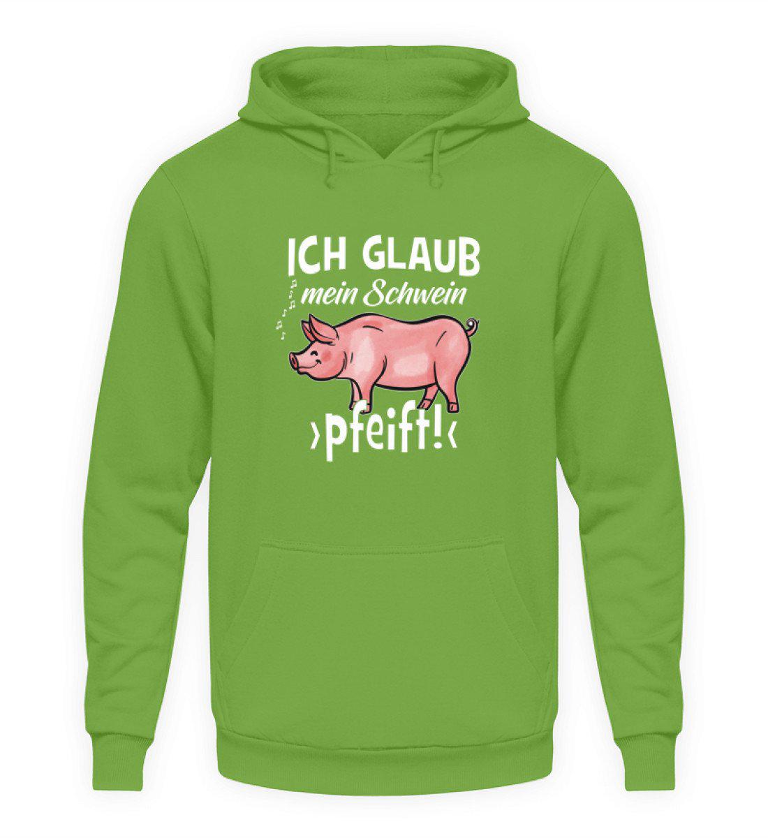 Ich glaub mein Schwein pfeift · Unisex Kapuzenpullover Hoodie-Unisex Hoodie-LimeGreen-S-Agrarstarz