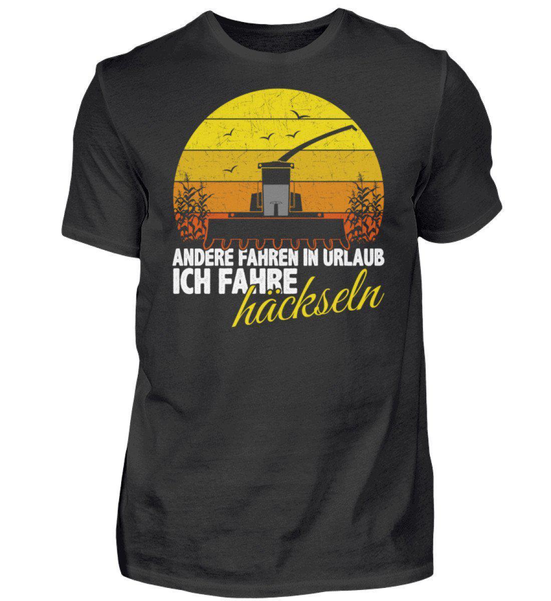 Ich häckseln andere Urlaub · Herren T-Shirt-Herren Basic T-Shirt-Black-S-Agrarstarz