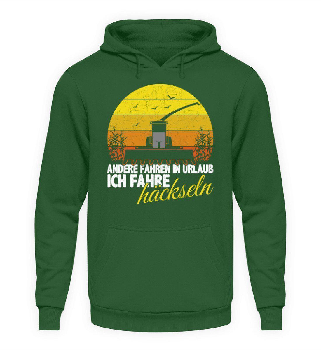 Ich häckseln andere Urlaub · Unisex Kapuzenpullover Hoodie-Unisex Hoodie-Bottle Green-L-Agrarstarz