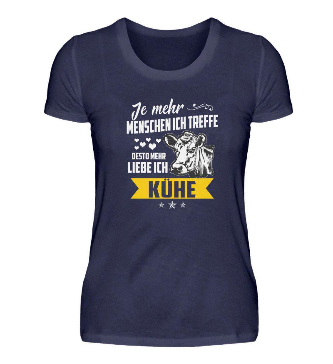 Ich liebe Kühe · Damen T-Shirt-Damen Basic T-Shirt-Navy-S-Agrarstarz
