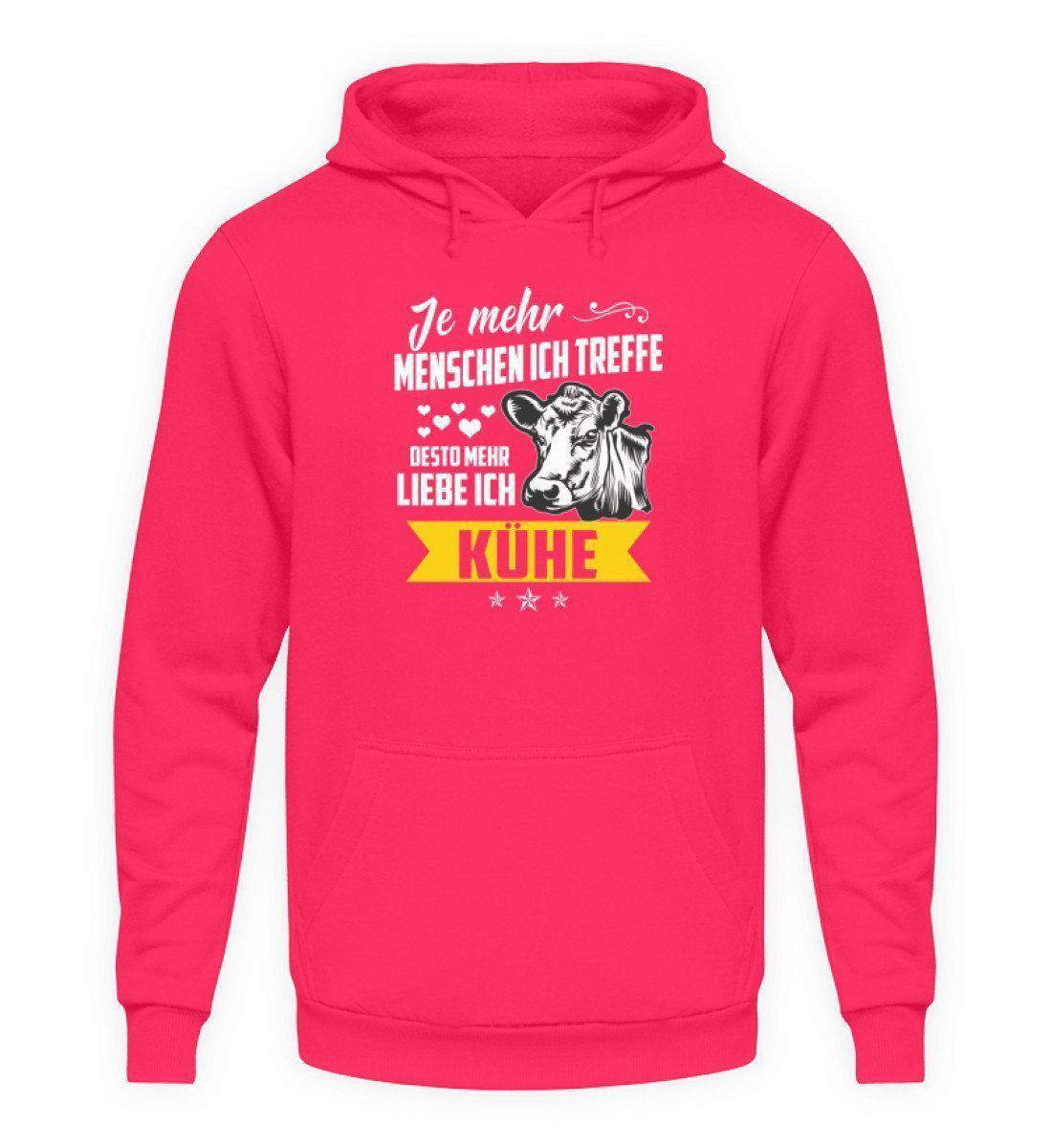 Ich liebe Kühe · Unisex Kapuzenpullover Hoodie-Unisex Hoodie-Hot Pink-L-Agrarstarz