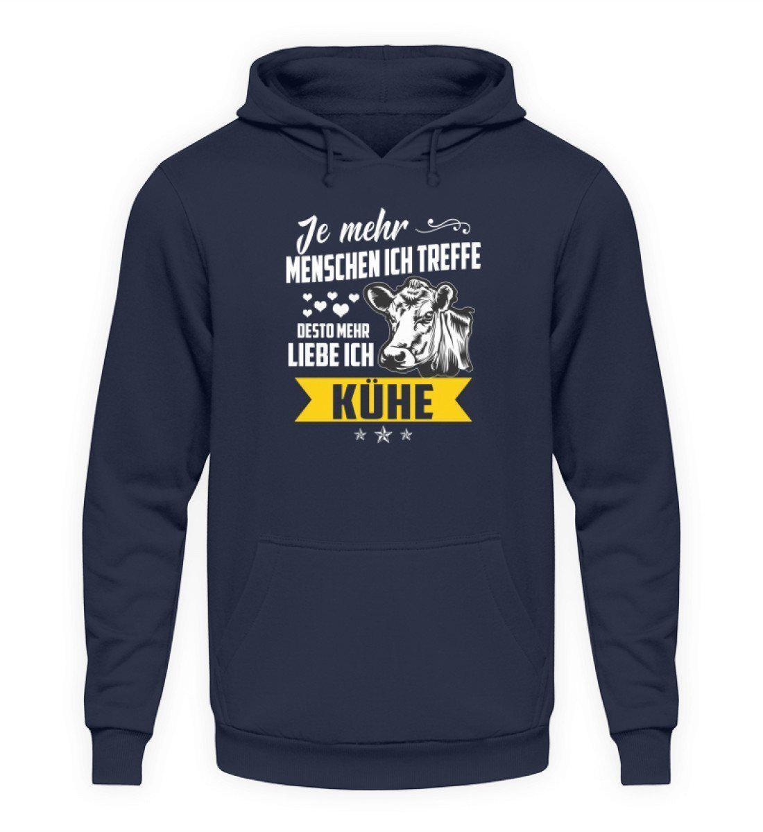 Ich liebe Kühe · Unisex Kapuzenpullover Hoodie-Unisex Hoodie-Oxford Navy-L-Agrarstarz