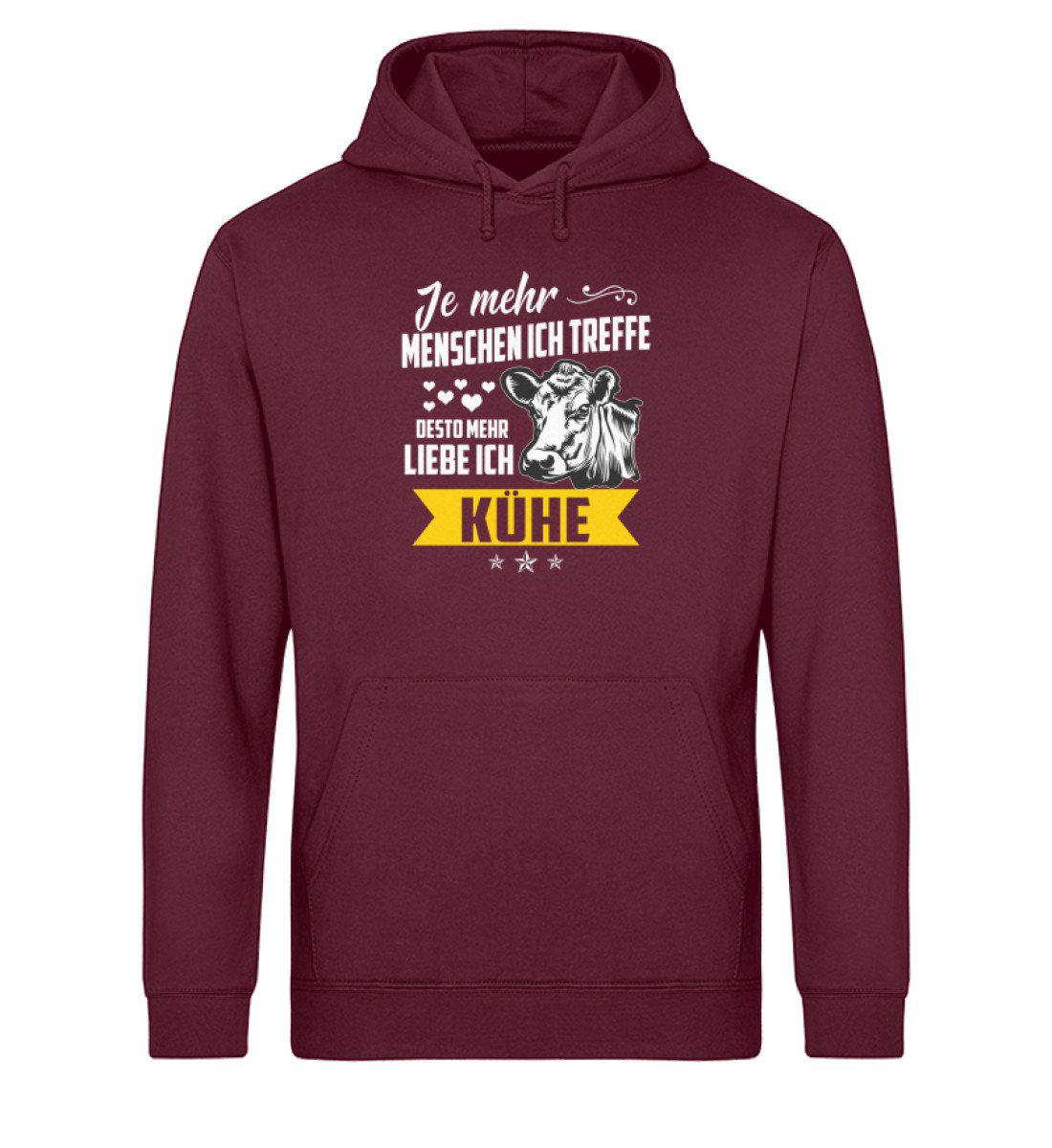 Ich liebe Kühe · Unisex Organic Hoodie-Drummer Hoodie ST/ST-Burgundy-XS-Agrarstarz