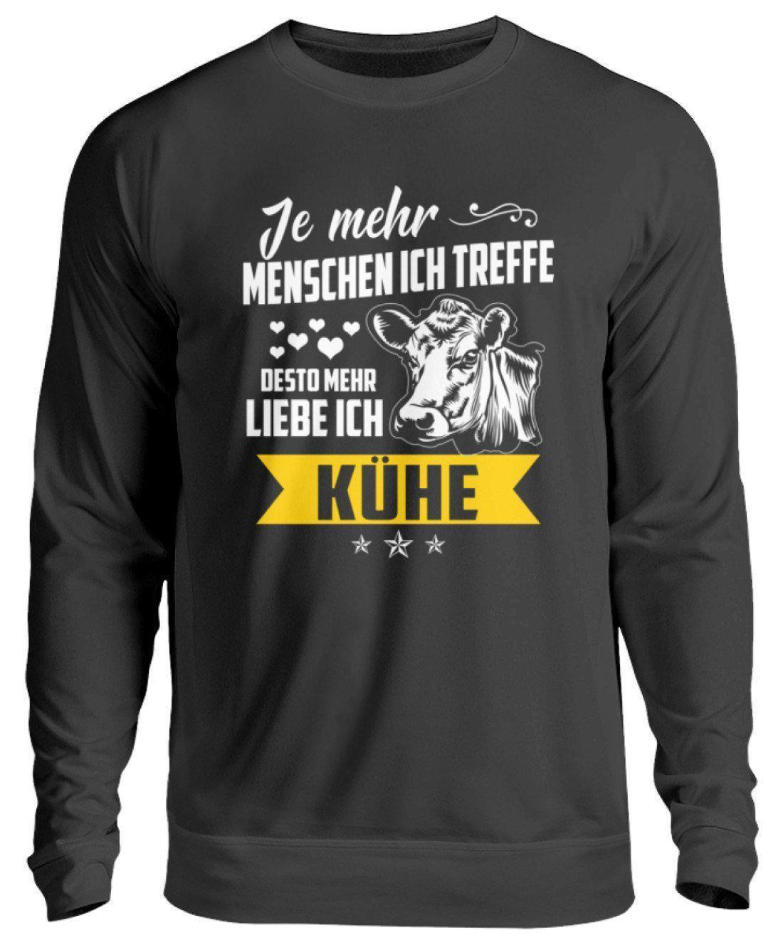 Ich liebe Kühe · Unisex Sweatshirt Pullover-Unisex Sweatshirt-Jet Black-S-Agrarstarz