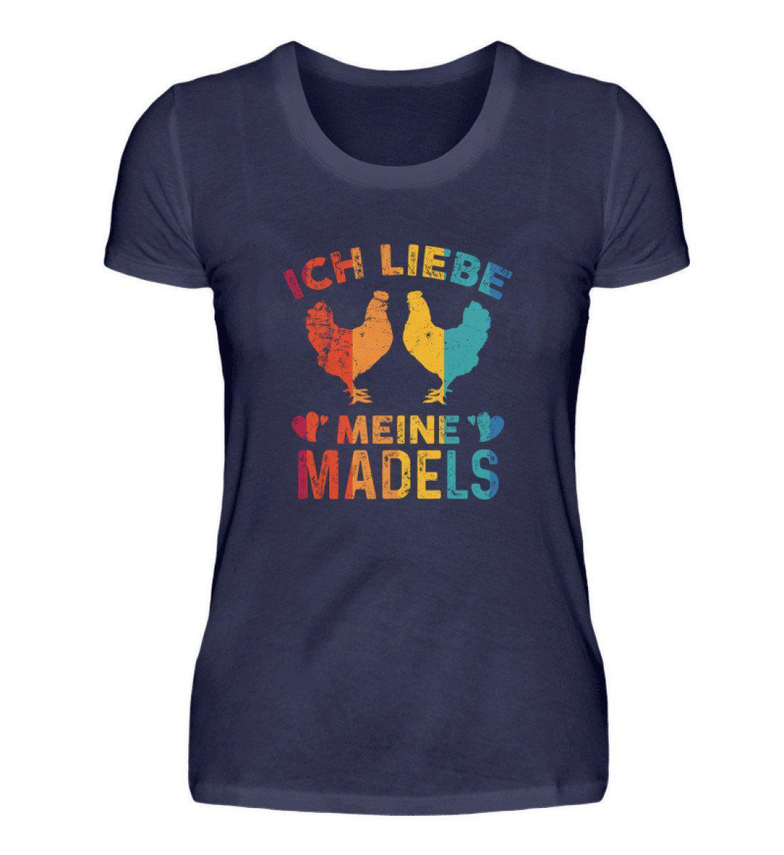 Ich liebe meine Mädels Retro · Damen T-Shirt-Damen Basic T-Shirt-Navy-S-Agrarstarz