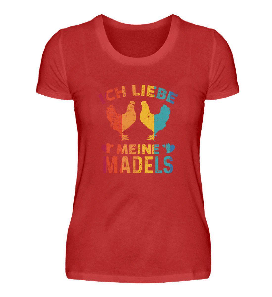Ich liebe meine Mädels Retro · Damen T-Shirt-Damen Basic T-Shirt-Red-S-Agrarstarz