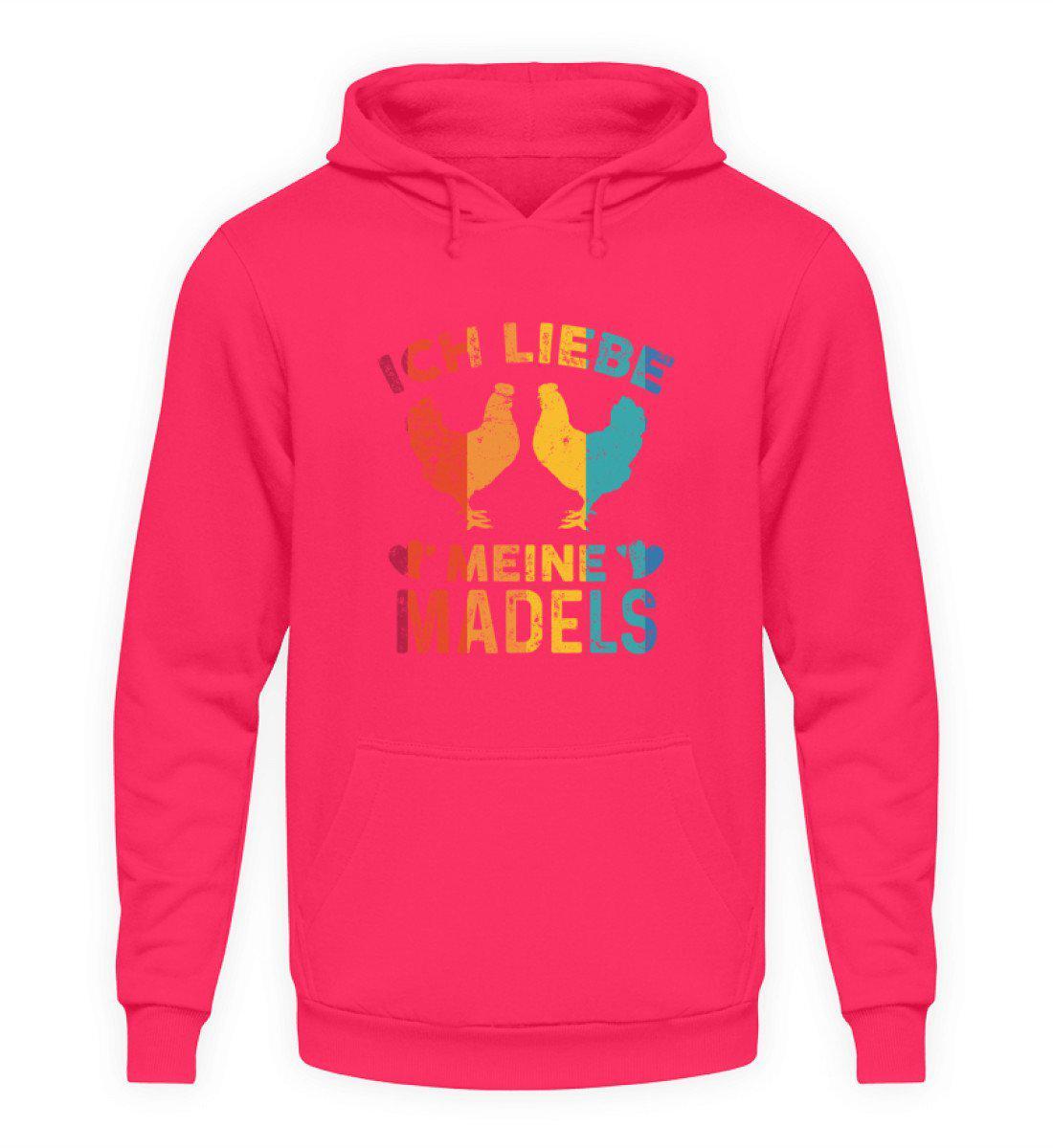 Ich liebe meine Mädels Retro · Unisex Kapuzenpullover Hoodie-Unisex Hoodie-Hot Pink-S-Agrarstarz