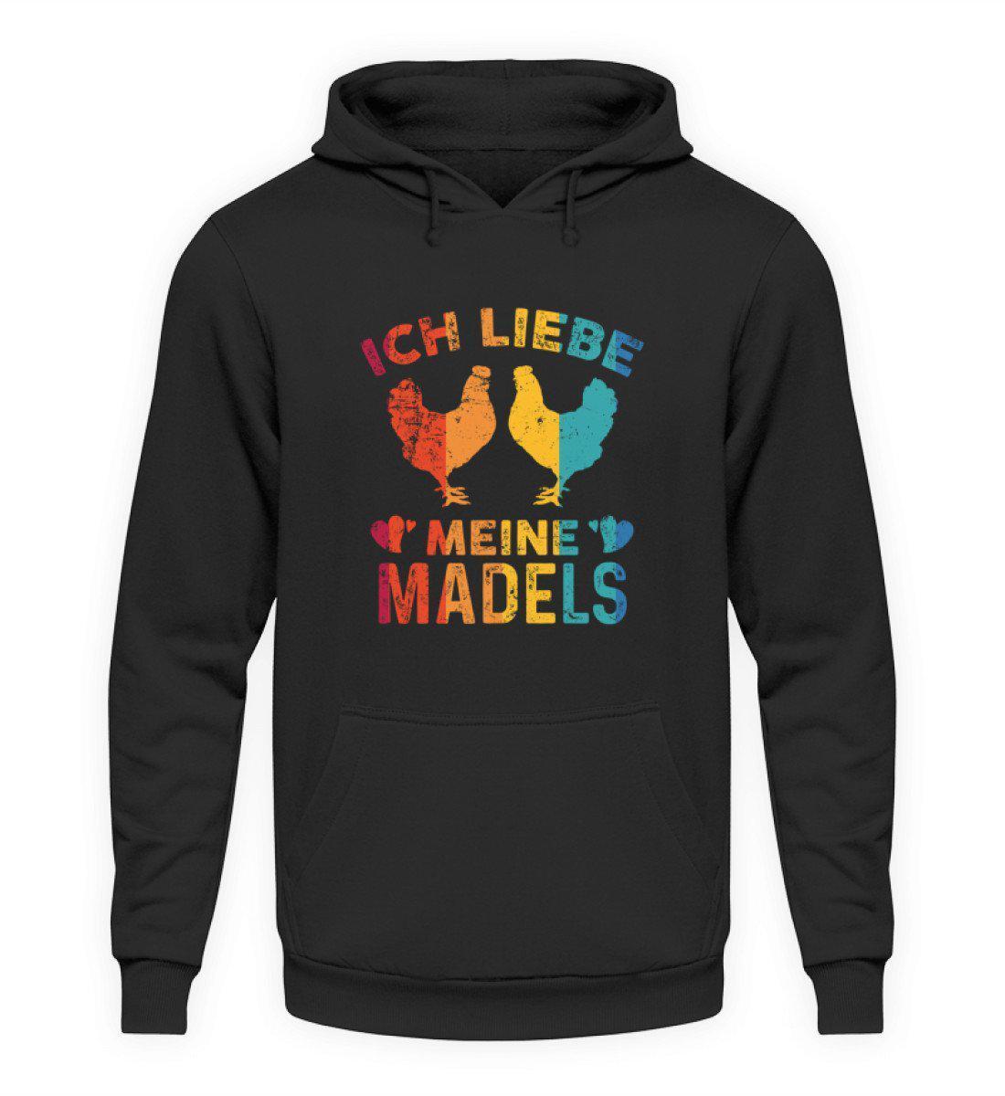 Ich liebe meine Mädels Retro · Unisex Kapuzenpullover Hoodie-Unisex Hoodie-Jet Black-S-Agrarstarz