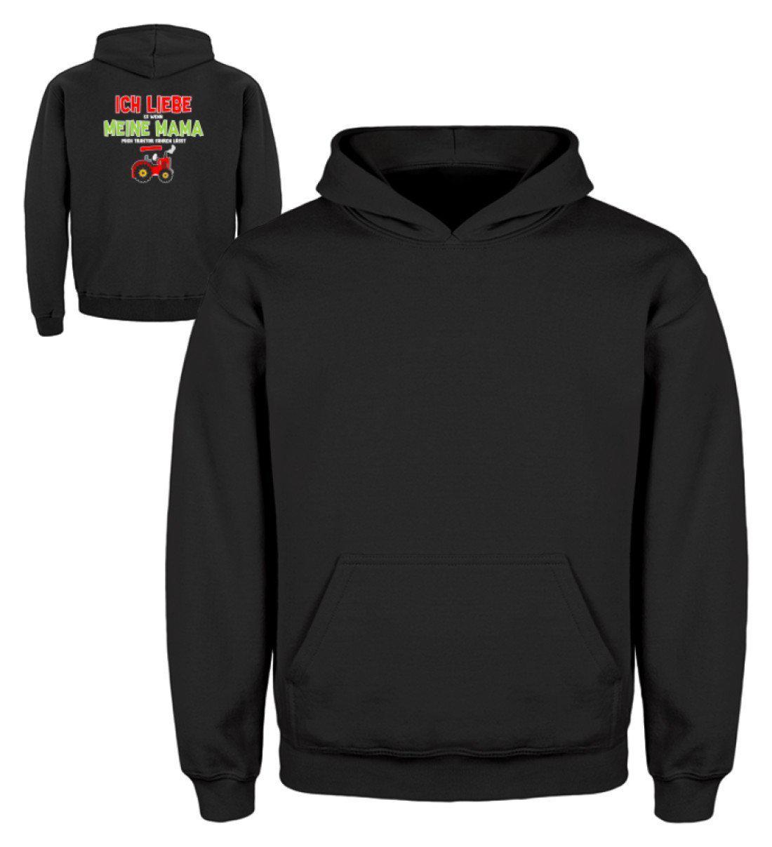 Ich liebe meine Mama · Kinder Kapuzenpullover Hoodie-Kinder Hoodie-Jet Black-3/4 (98/104)-Agrarstarz