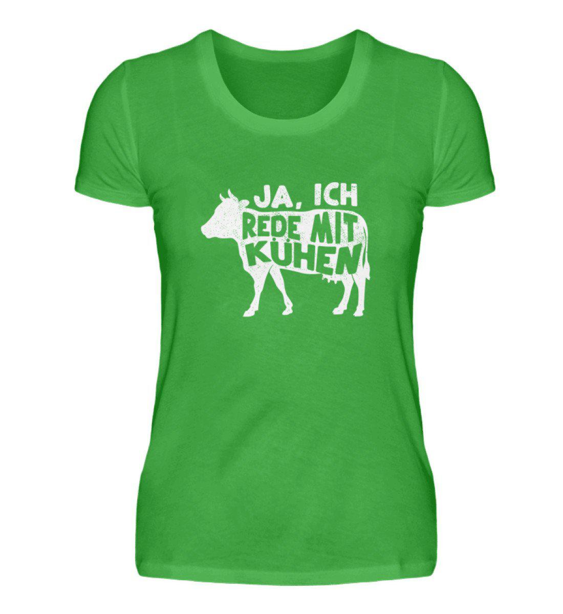 Ich rede mit Kühen · Damen T-Shirt-Damen Basic T-Shirt-Green Apple-S-Agrarstarz