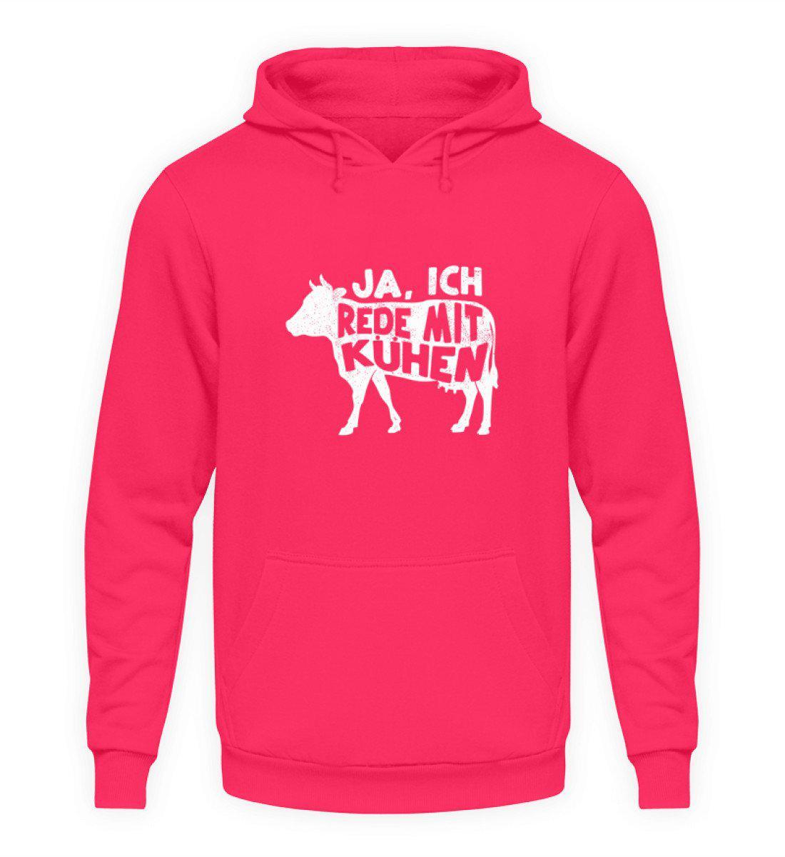 Ich rede mit Kühen · Unisex Kapuzenpullover Hoodie-Unisex Hoodie-Hot Pink-S-Agrarstarz