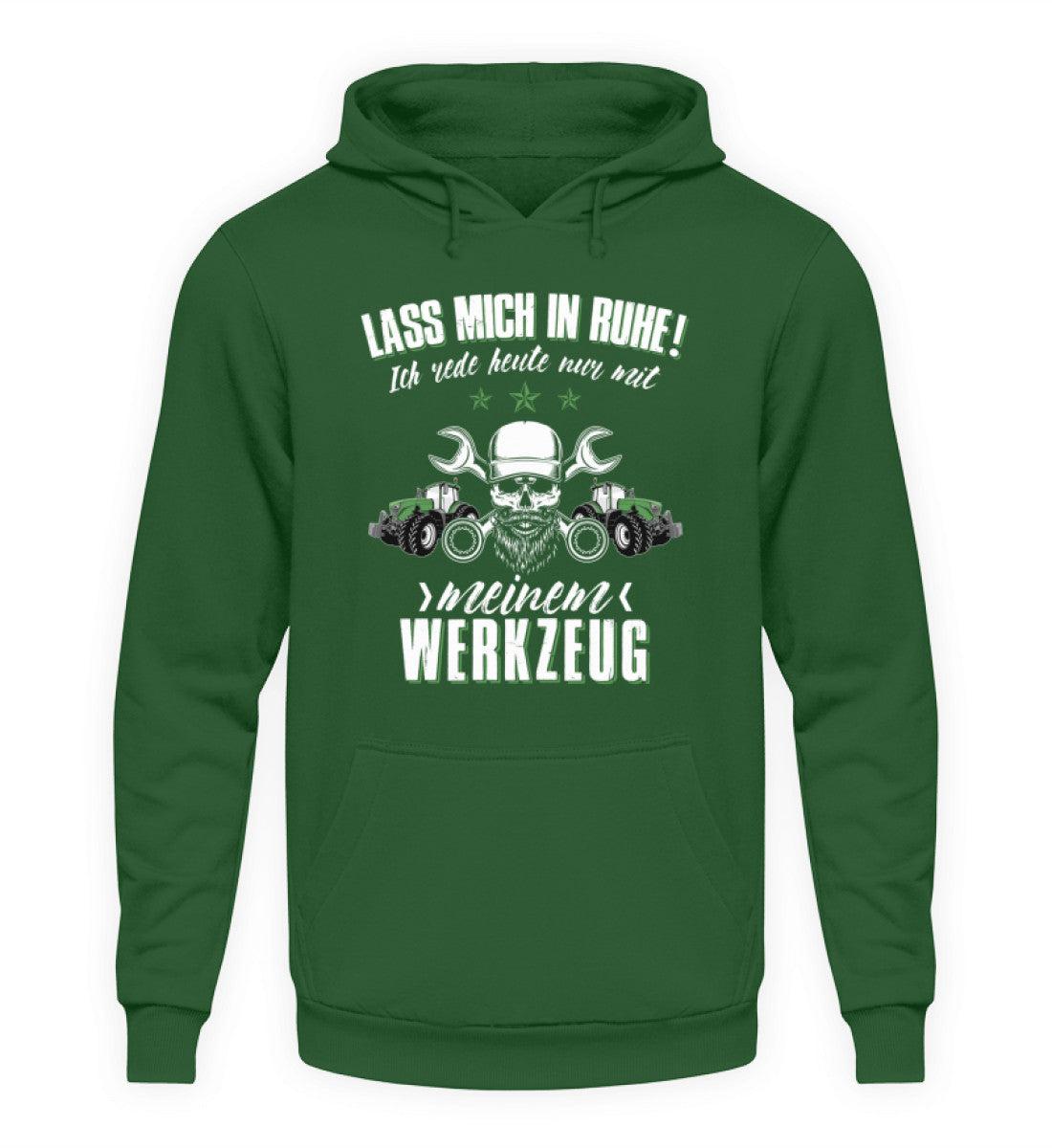 Ich rede nur mit meinem Werkzeug · Unisex Kapuzenpullover Hoodie-Unisex Hoodie-Bottle Green-S-Agrarstarz