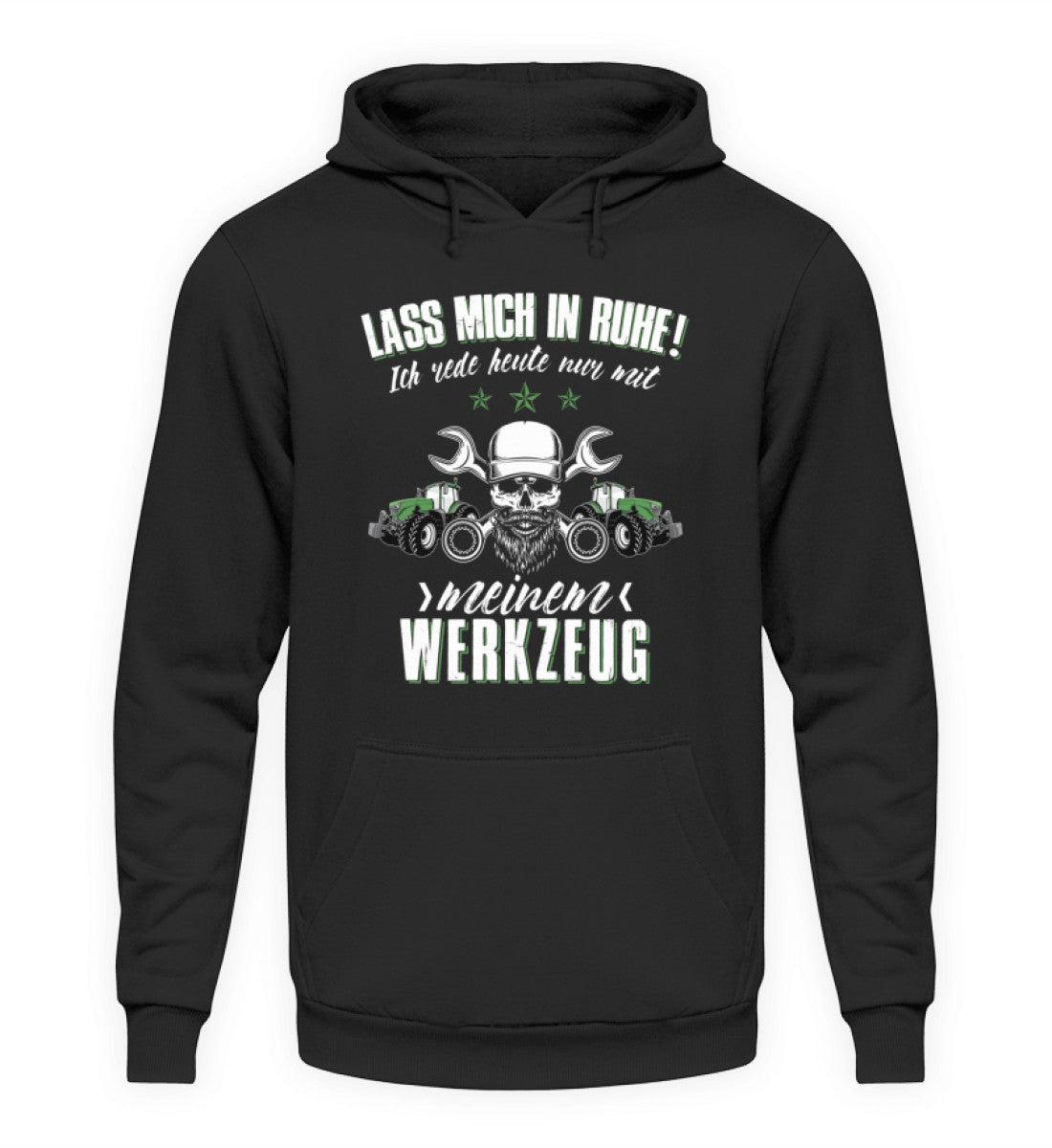 Ich rede nur mit meinem Werkzeug · Unisex Kapuzenpullover Hoodie-Unisex Hoodie-Deep Black-XS-Agrarstarz