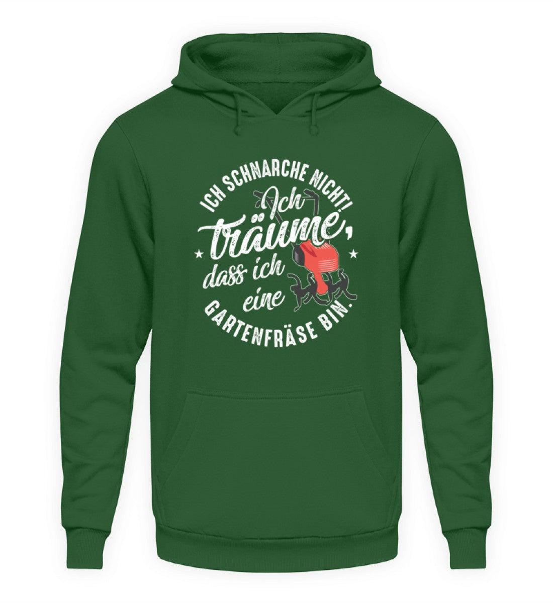 Ich schnarche nicht Gartenfräse · Unisex Kapuzenpullover Hoodie-Unisex Hoodie-Bottle Green-S-Agrarstarz