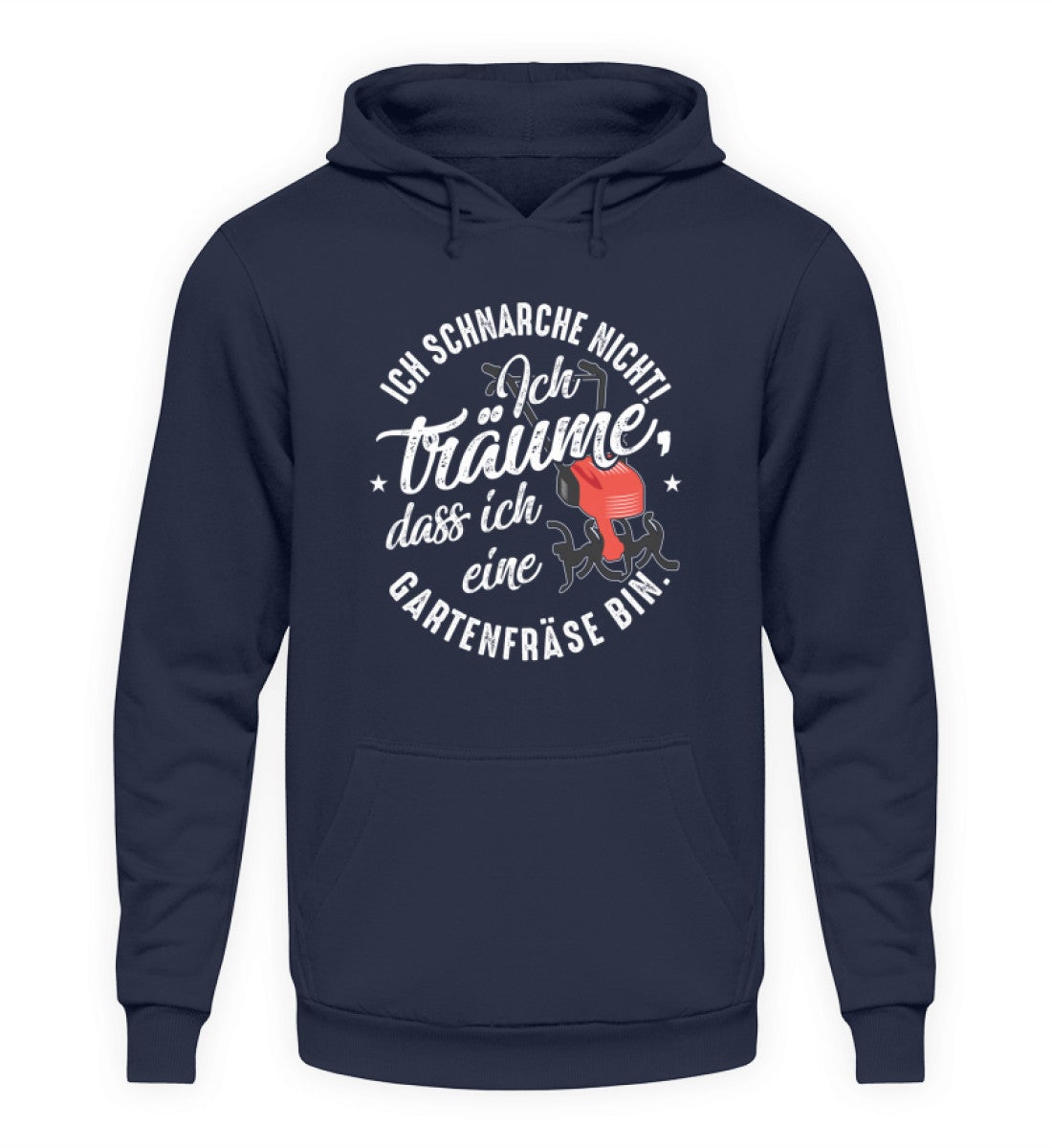 Ich schnarche nicht Gartenfräse · Unisex Kapuzenpullover Hoodie-Unisex Hoodie-Oxford Navy-S-Agrarstarz