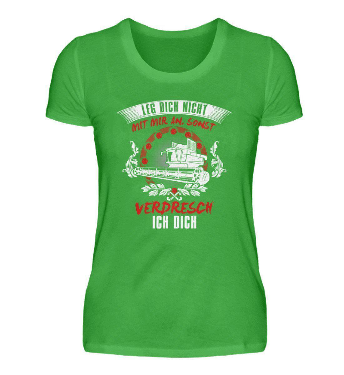 Ich verdresch dich · Damen T-Shirt-Damen Basic T-Shirt-Green Apple-S-Agrarstarz
