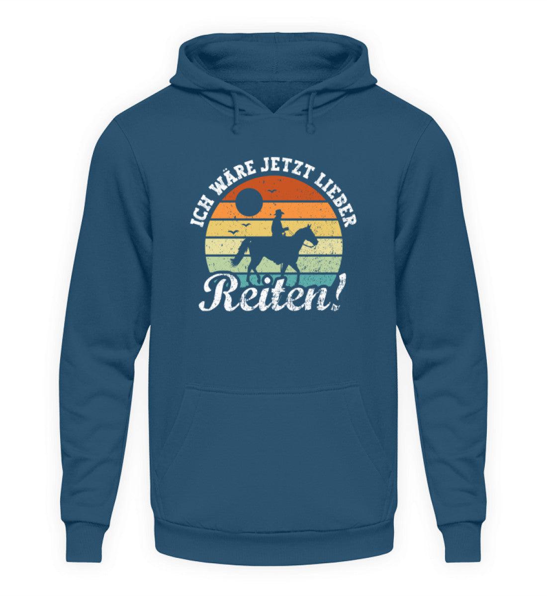 Ich wäre jetzt lieber Reiten Mann · Unisex Kapuzenpullover Hoodie-Unisex Hoodie-Airforce Blue-S-Agrarstarz