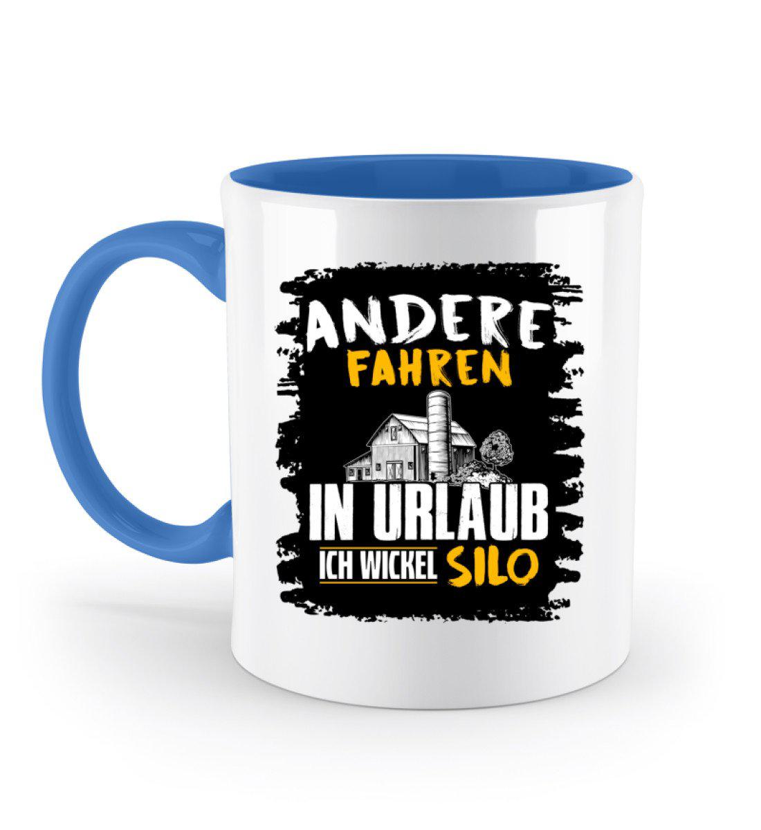 Ich wickel Silo · Keramik Tasse farbig-Keramik Tasse Zweifarbig-Blue-330ml-Agrarstarz