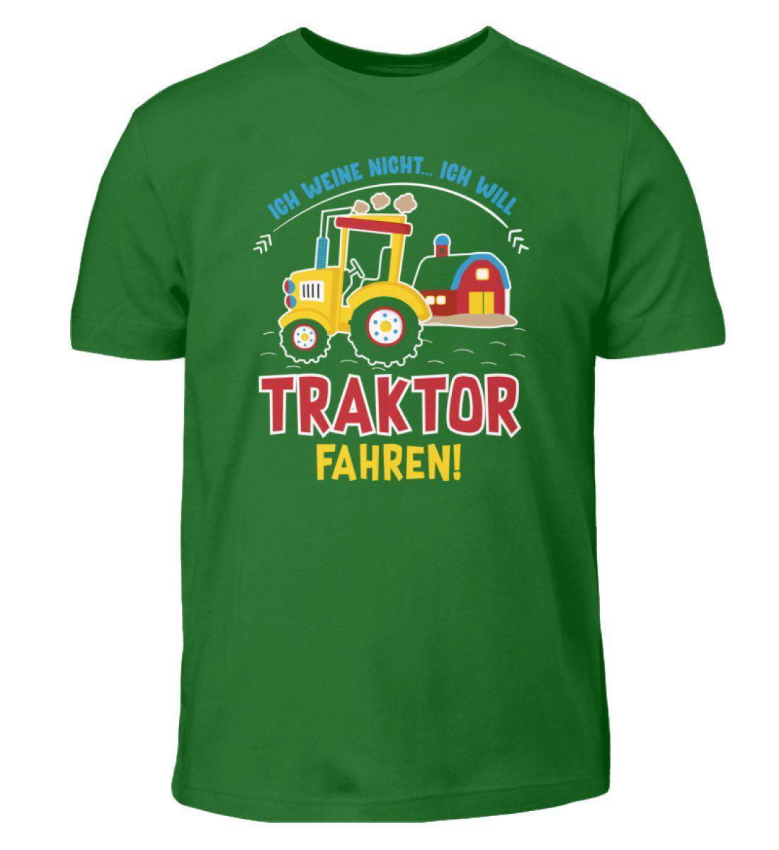 Ich will Traktor fahren · Kinder T-Shirt-Kinder T-Shirt-Kelly Green-3/4 (98/104)-Agrarstarz