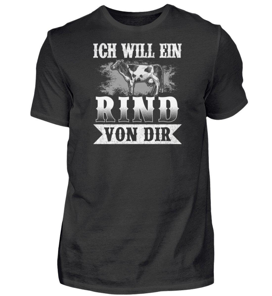 Ich will ein Rind von dir · Herren T-Shirt-Herren Basic T-Shirt-Black-S-Agrarstarz