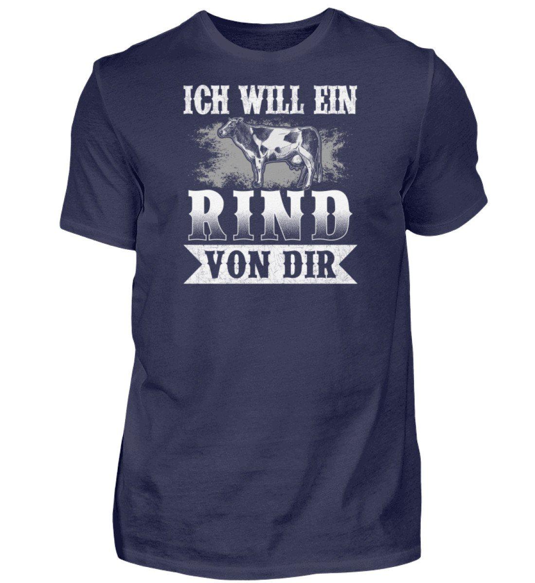 Ich will ein Rind von dir · Herren T-Shirt-Herren Basic T-Shirt-Navy-S-Agrarstarz