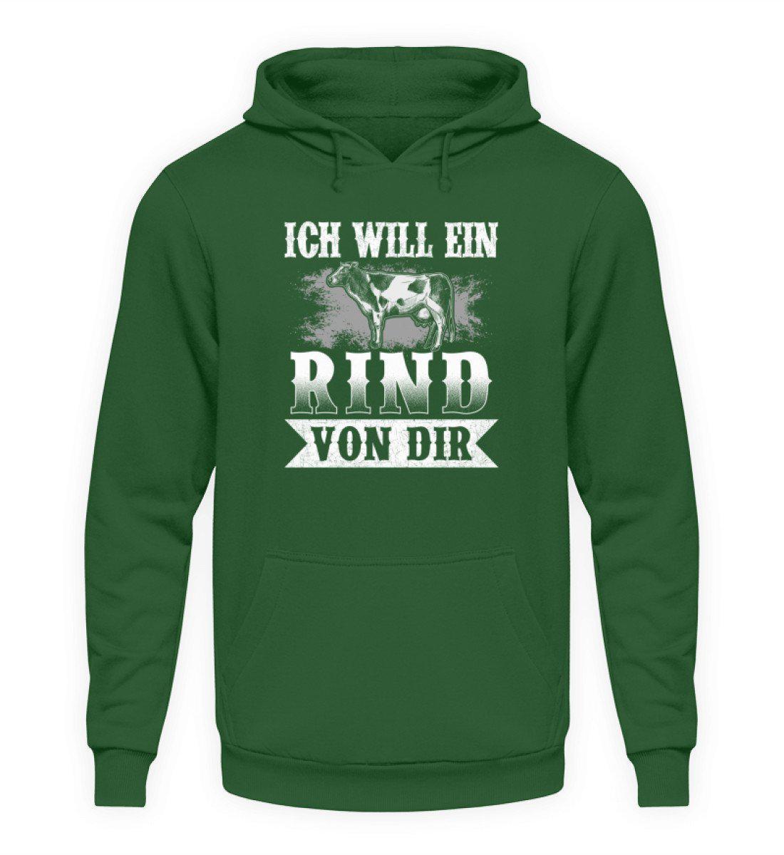 Ich will ein Rind von dir · Unisex Kapuzenpullover Hoodie-Unisex Hoodie-Bottle Green-L-Agrarstarz