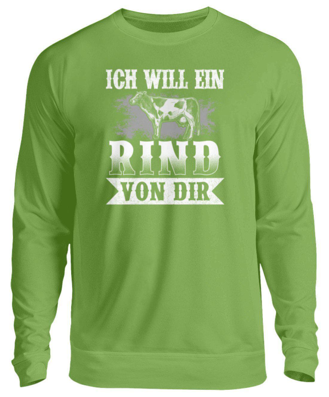 Ich will ein Rind von dir · Unisex Sweatshirt Pullover-Unisex Sweatshirt-LimeGreen-S-Agrarstarz