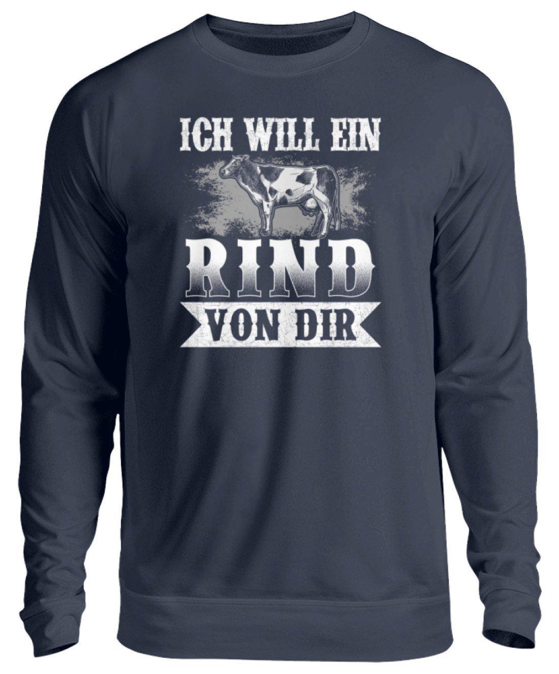 Ich will ein Rind von dir · Unisex Sweatshirt Pullover-Unisex Sweatshirt-Oxford Navy-S-Agrarstarz
