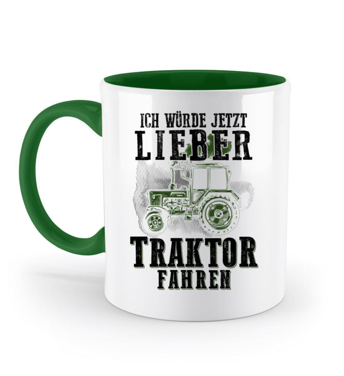 Ich würde lieber Traktor fahren · Keramik Tasse zweifarbig-Keramik Tasse Zweifarbig-Irish Green-330ml-Agrarstarz