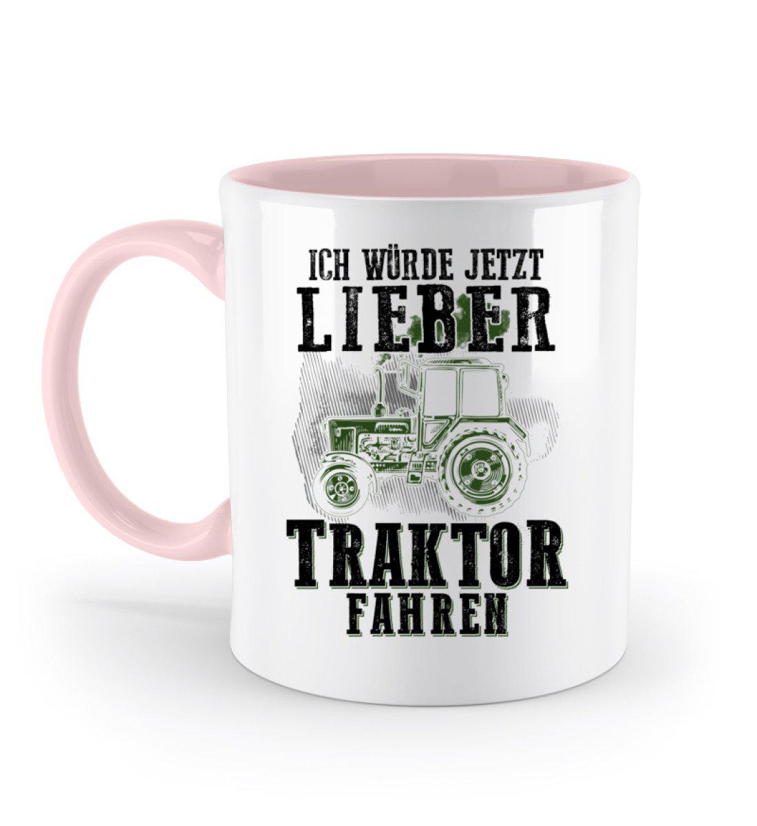 Ich würde lieber Traktor fahren · Keramik Tasse zweifarbig-Keramik Tasse Zweifarbig-Powder Pink-330ml-Agrarstarz