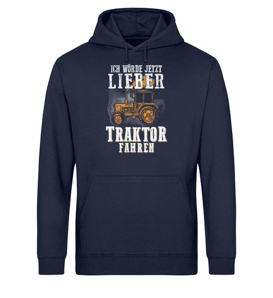 Ich würde lieber Traktor fahren · Unisex Organic Hoodie-Drummer Hoodie ST/ST-French Navy-XS-Agrarstarz
